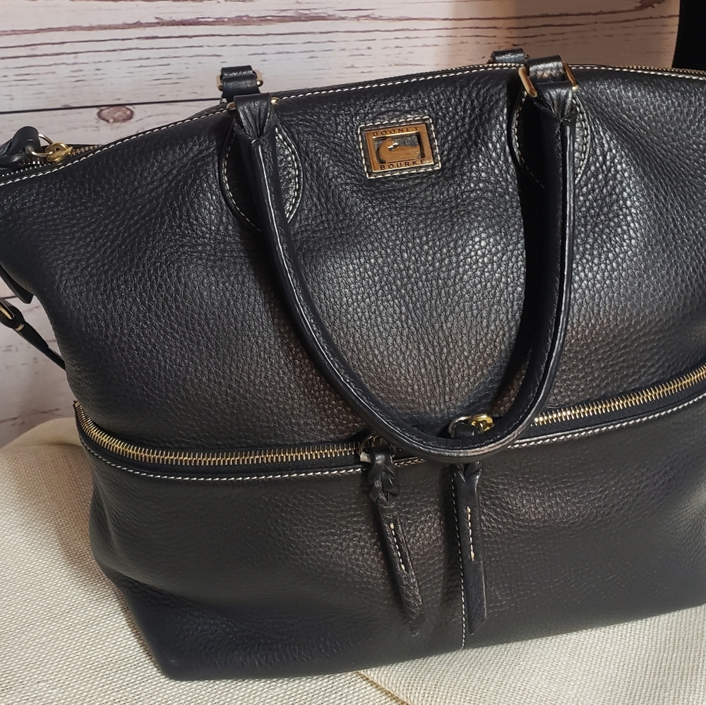 Dooney Bourke black leather handbag